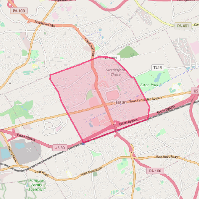 Map of Exton