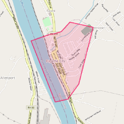 Map of Fayette City