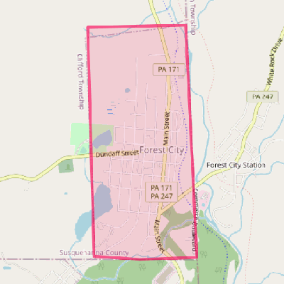 Map of Forest City