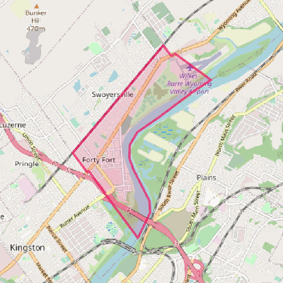 Map of Forty Fort