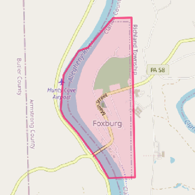 Map of Foxburg