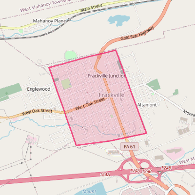 Map of Frackville