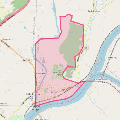 Map of Freeport