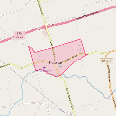 Map of Frystown