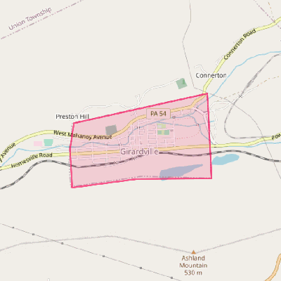 Map of Girardville