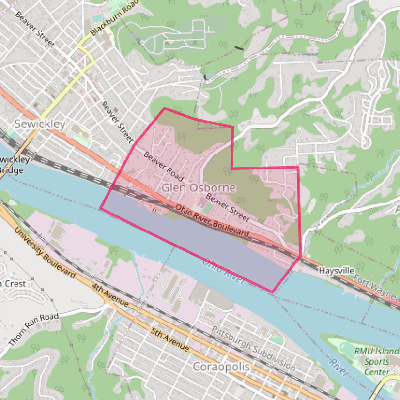 Map of Glen Osborne