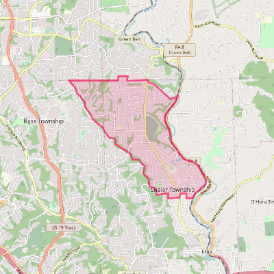 Map of Glenshaw