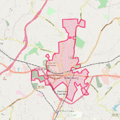 Map of Greensburg