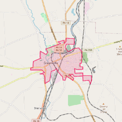 Map of Greenville