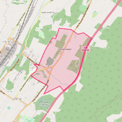 Map of Greenwood