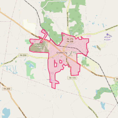 Map of Grove City