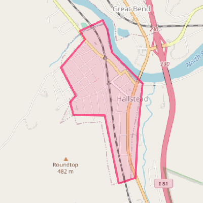 Map of Hallstead