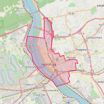 Map of Harrisburg