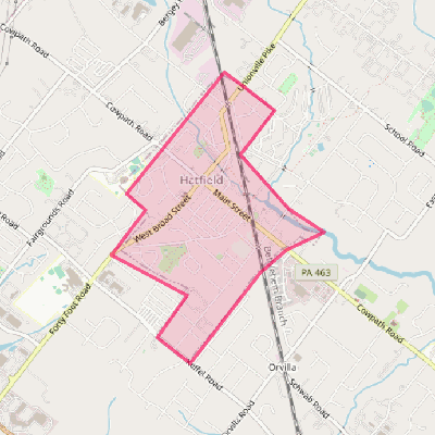 Map of Hatfield