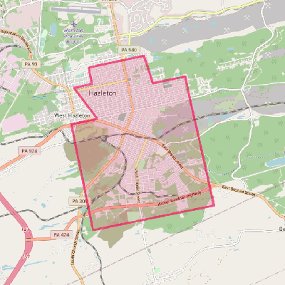 Map of Hazleton