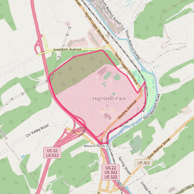 Map of Highland Park