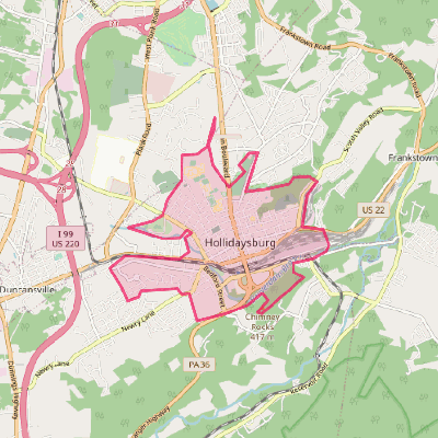 Map of Hollidaysburg