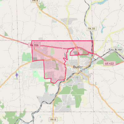 Map of Homeacre-Lyndora