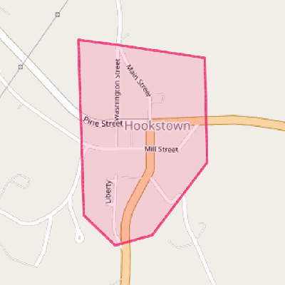 Map of Hookstown