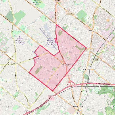 Map of Horsham