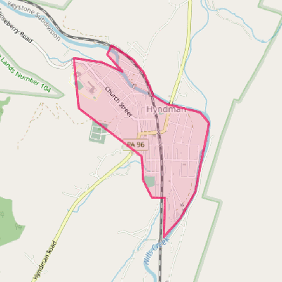 Map of Hyndman