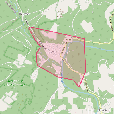 Map of Irvona