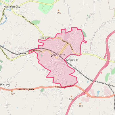 Map of Jeannette