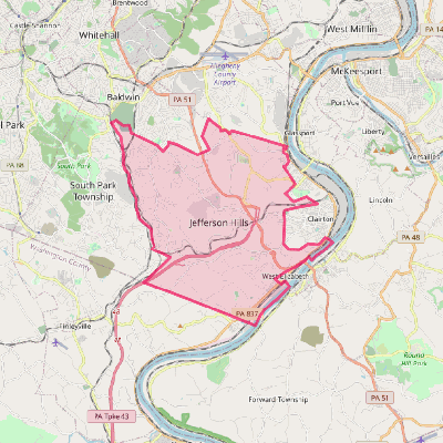 Map of Jefferson Hills