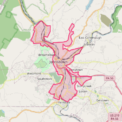 Map of Johnstown