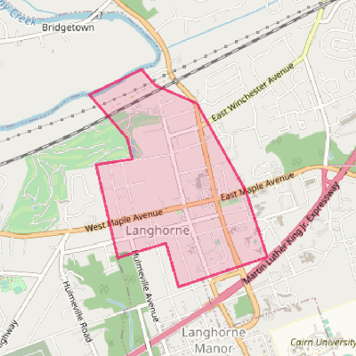 Map of Langhorne