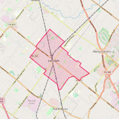 Map of Lansdale