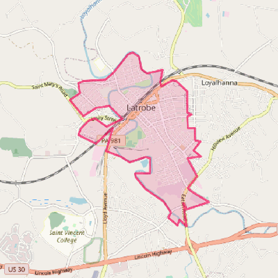 Map of Latrobe