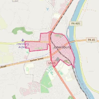 Map of Lewisburg