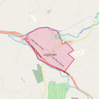 Map of Ligonier