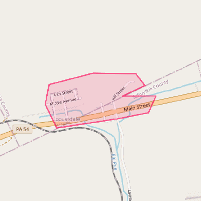 Map of Locustdale