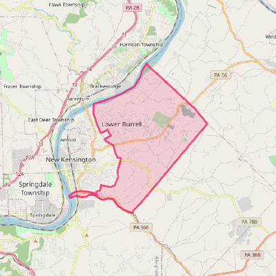 Map of Lower Burrell