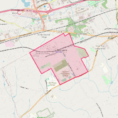 Map of Malvern