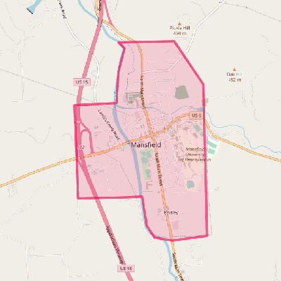 Map of Mansfield