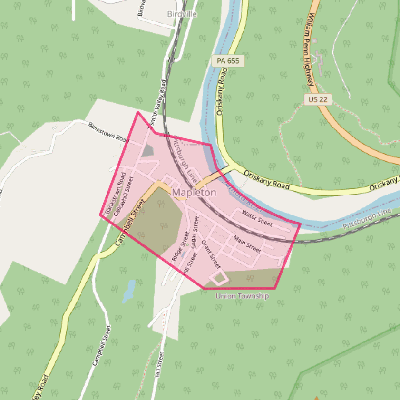 Map of Mapleton