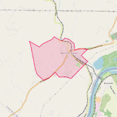 Map of Martins Creek