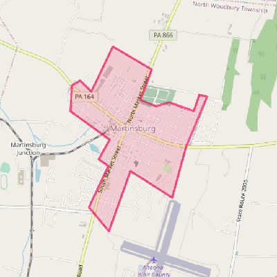 Map of Martinsburg