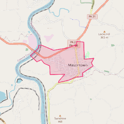 Map of Masontown