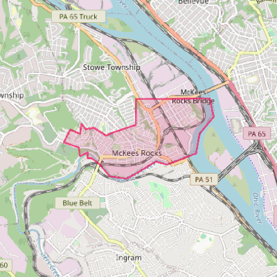 Map of McKees Rocks