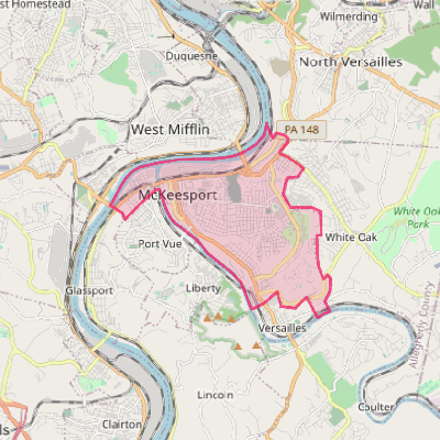 Map of McKeesport