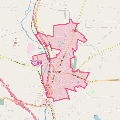 Map of Meadville