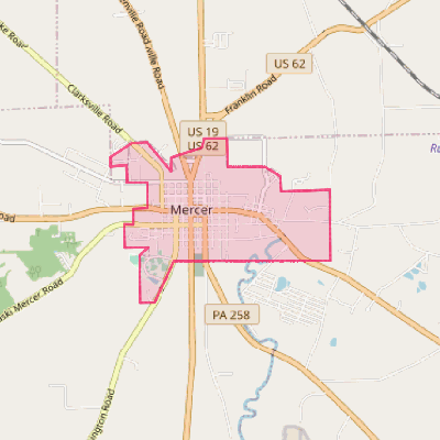 Map of Mercer