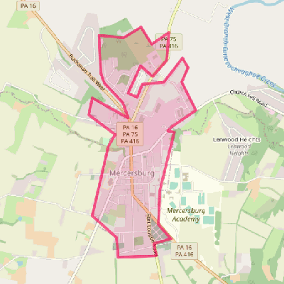 Map of Mercersburg