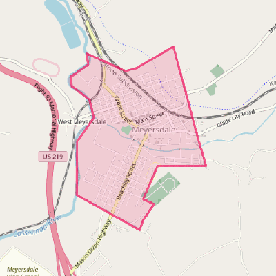 Map of Meyersdale