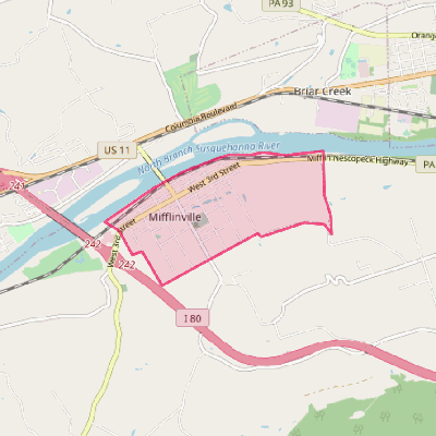 Map of Mifflinville