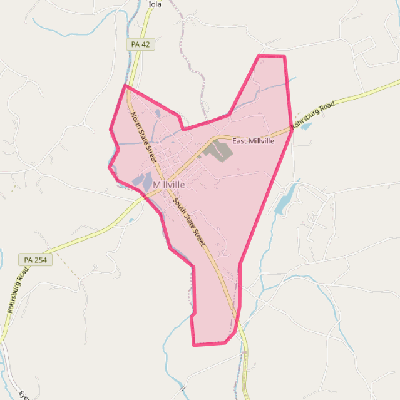 Map of Millville